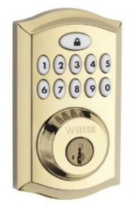 WEISER SmartCode 10 In Brass Finish