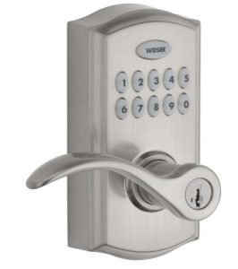 Weiser SmartCode 10 Commercial Lever Electronic Lock - Satin Nickel