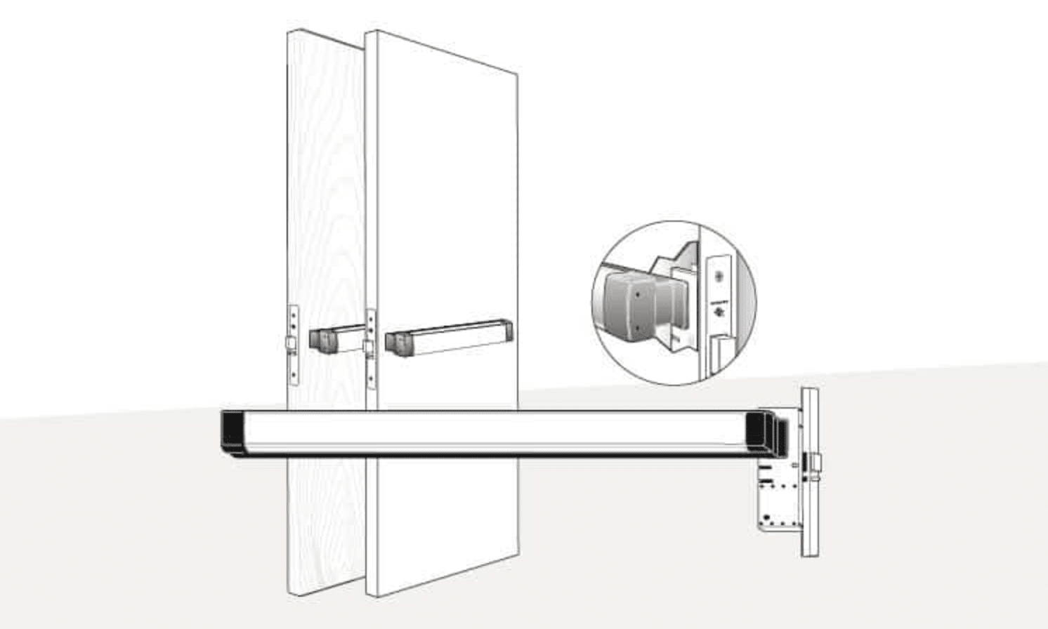 8300 Series (Life-Safety) | 3300 Series (Fire-Rated) Mortise Exit Device