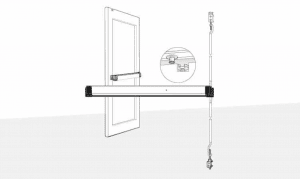 8600 Series (Life-Safety) Narrow Stile Concealed Vertical Rod Exit Device