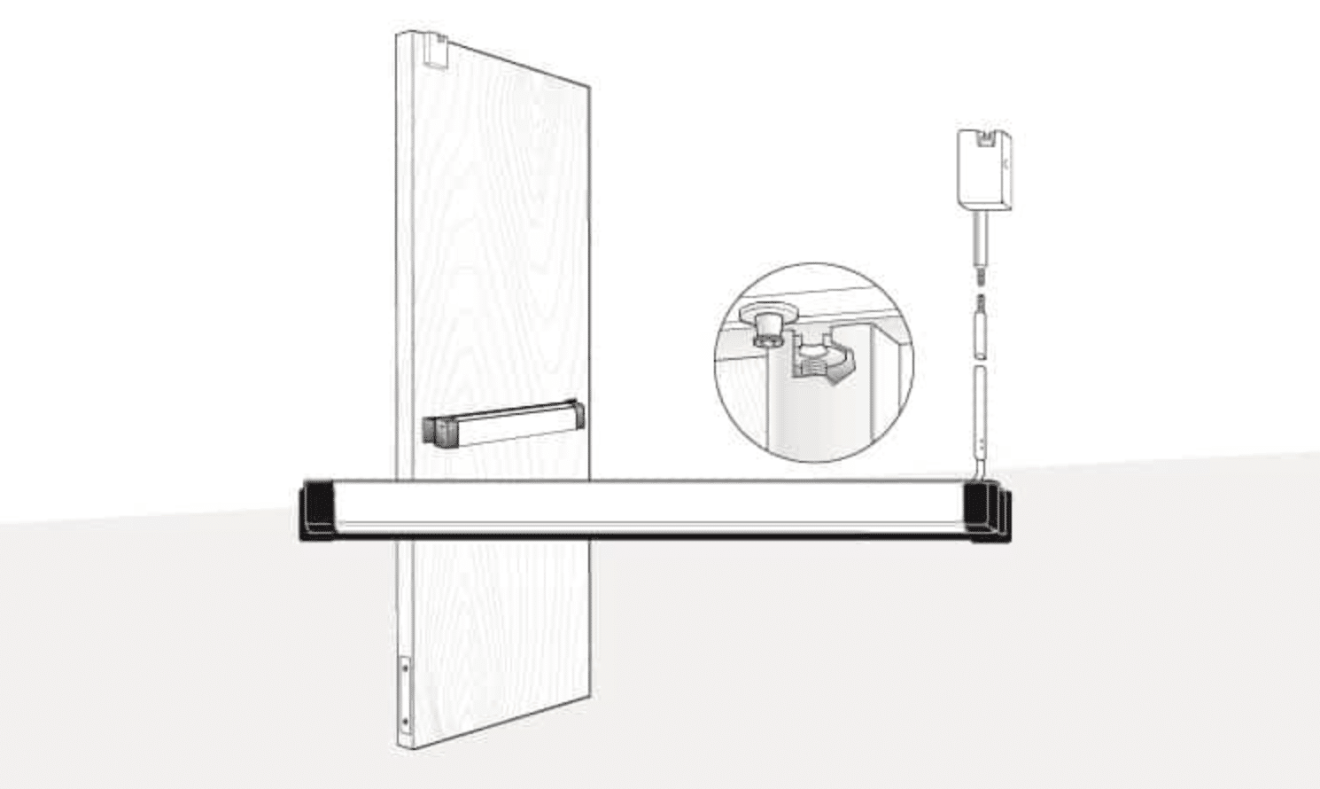 8900 Series (Life-Safety) | 3900 Series (Fire-Rated) Concealed Vertical Rod Exit Device