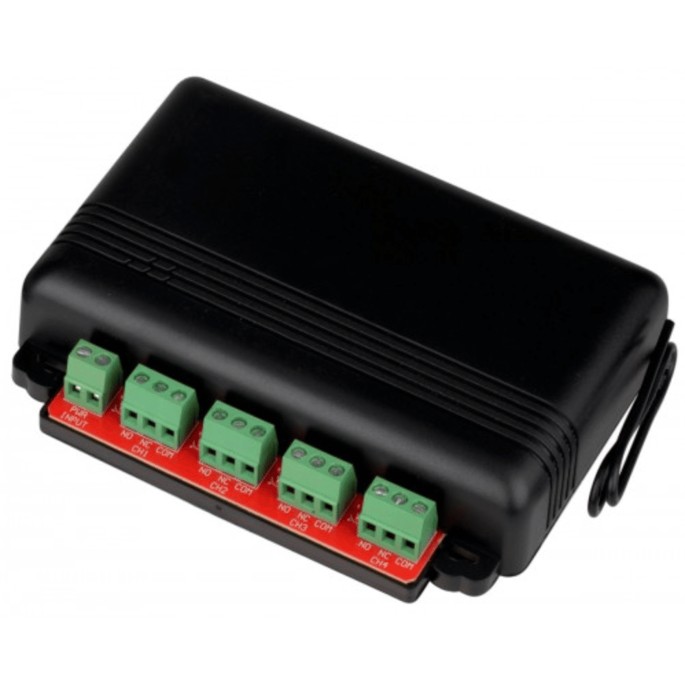 Seco-Larm 4-Channel RF Receiver (433.92MHz)*, 11~24 VAC/VDC, up to 500ft (152m) range*