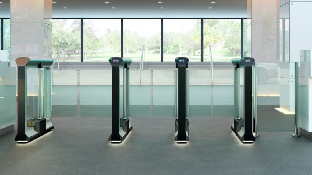 EZ Lane SL1000 Swing Glass Optical Turnstile