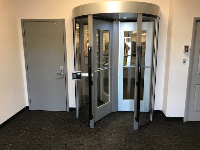 HT70 full height revolving turnstile installed hayward turnstiles