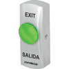 Seco-Larm Green Metal Mushroom Pushbutton Switch - Flush-Mount with Backbox