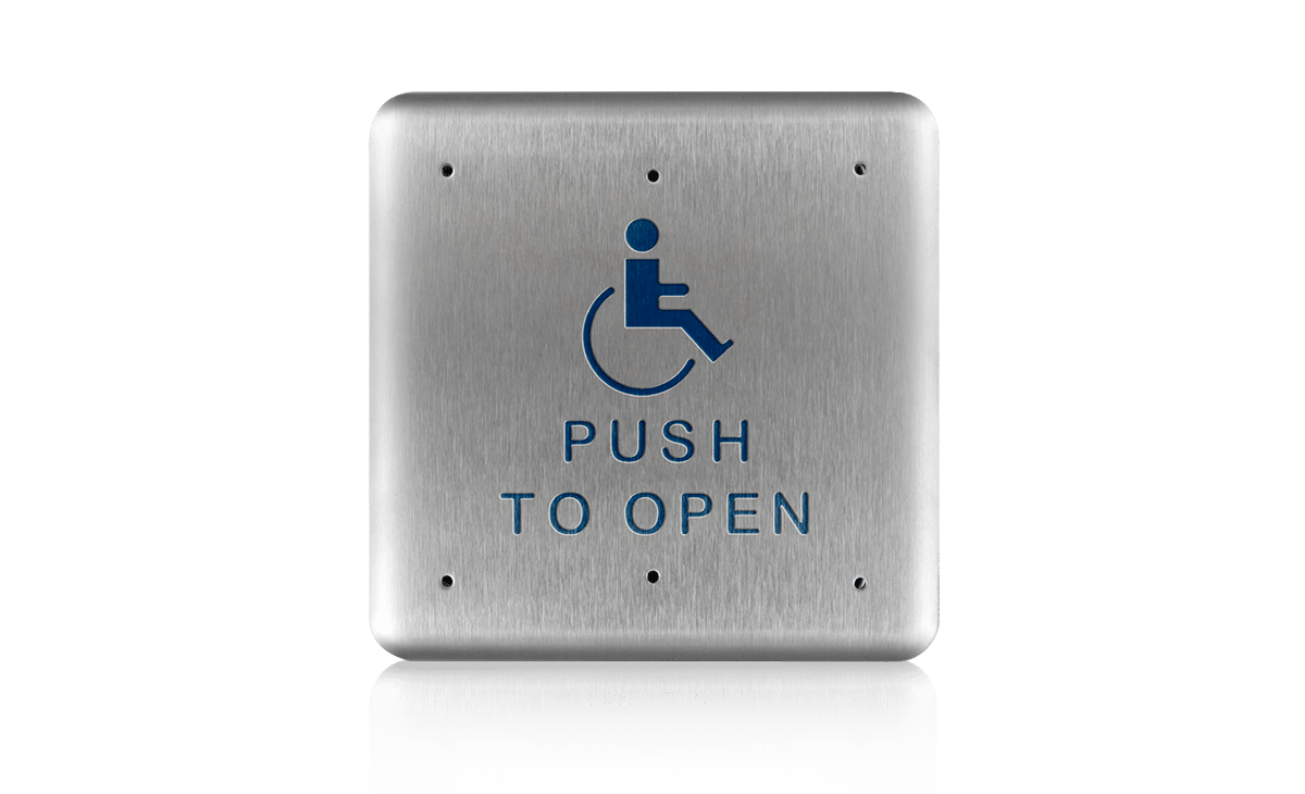 BEA 4.75 Inch Square Push Plates Stainless Steel Actuators